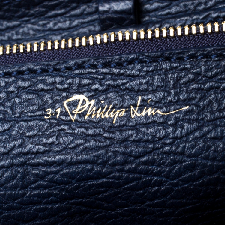 مملوكة مسبقًا 3.1 Phillip Lim Navy Blue Leather Medium Pashli Satchel 