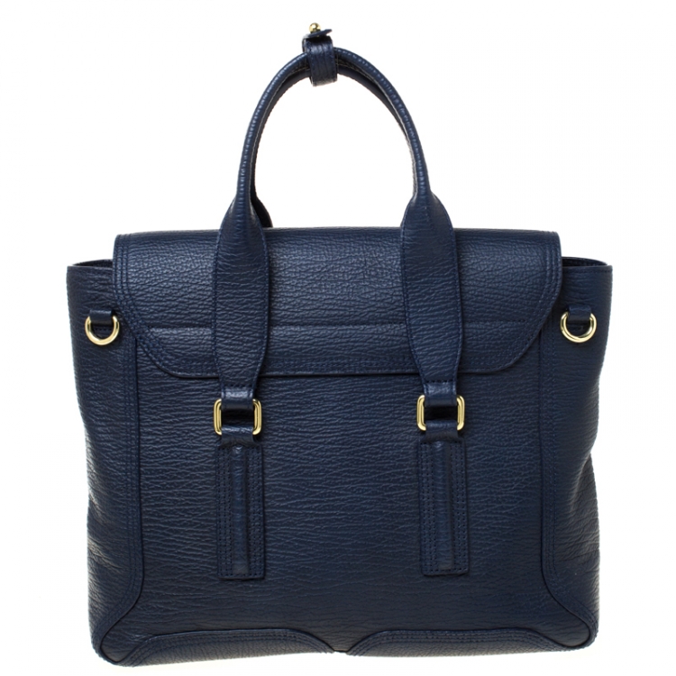 مملوكة مسبقًا 3.1 Phillip Lim Navy Blue Leather Medium Pashli Satchel 