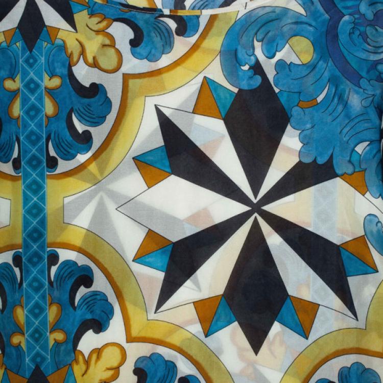 Pre Owned Philosophy di Alberta Ferretti Silk Ceramic Tile Top S
