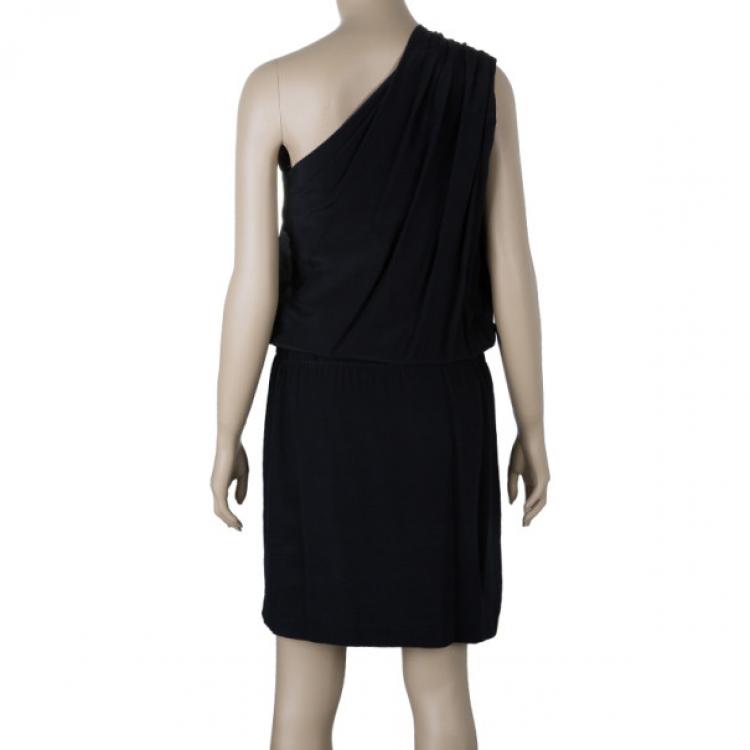 Pre Owned Philosophy Di Alberta Ferretti Black Silk Dress S