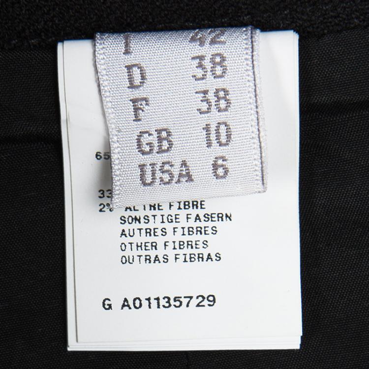 Pre Owned Philosophy di Alberta Ferretti Black Knit Embellished Skirt M