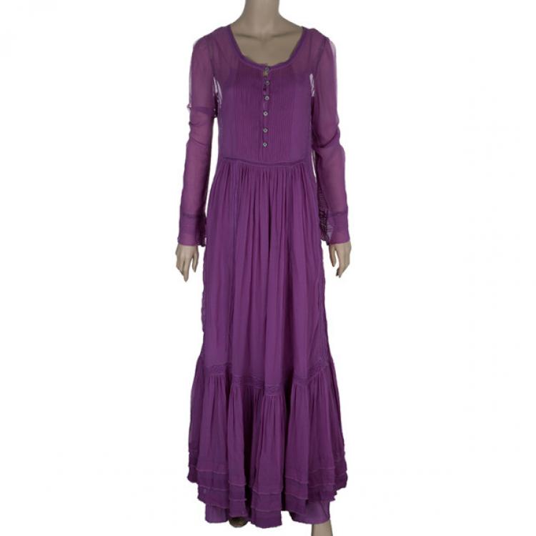 Pre Owned Philosophy di Alberta Ferretti Purple Maxi M