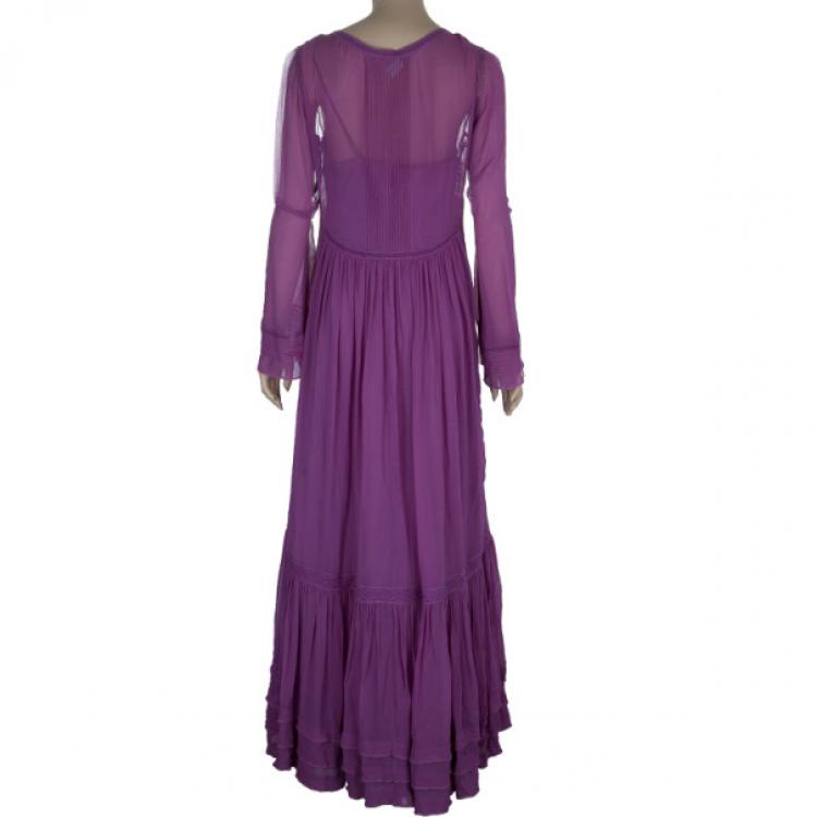 Pre Owned Philosophy di Alberta Ferretti Purple Maxi M