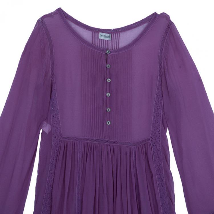 Pre Owned Philosophy di Alberta Ferretti Purple Maxi M