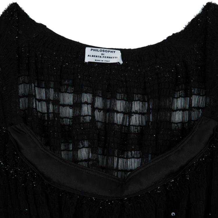 Pre Owned Philosophy Di Alberta Ferretti Smocked Top M