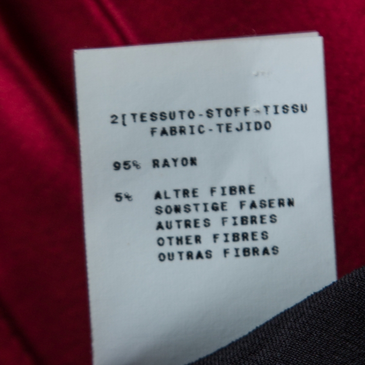 Pre Owned Philosophy di Alberta Ferretti Red Satin Pleated Strapless Dress M