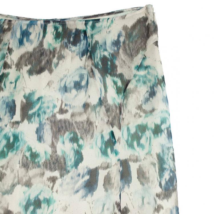 Pre Owned Philosophy di Alberta Ferretti Chiffon Floral Print Maxi Skirt M