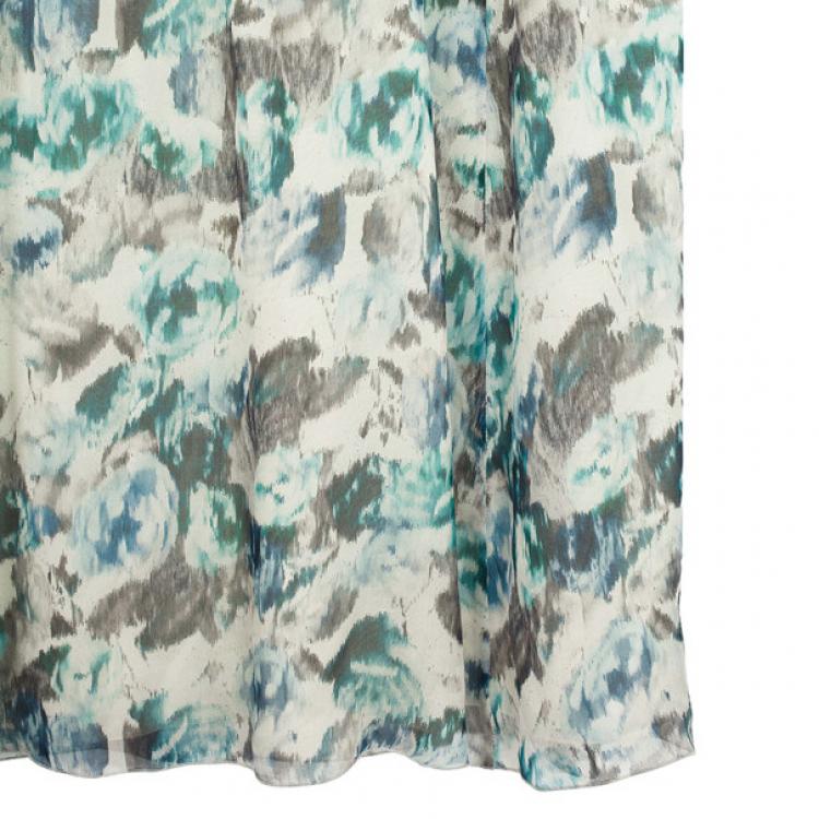 Pre Owned Philosophy di Alberta Ferretti Chiffon Floral Print Maxi Skirt M