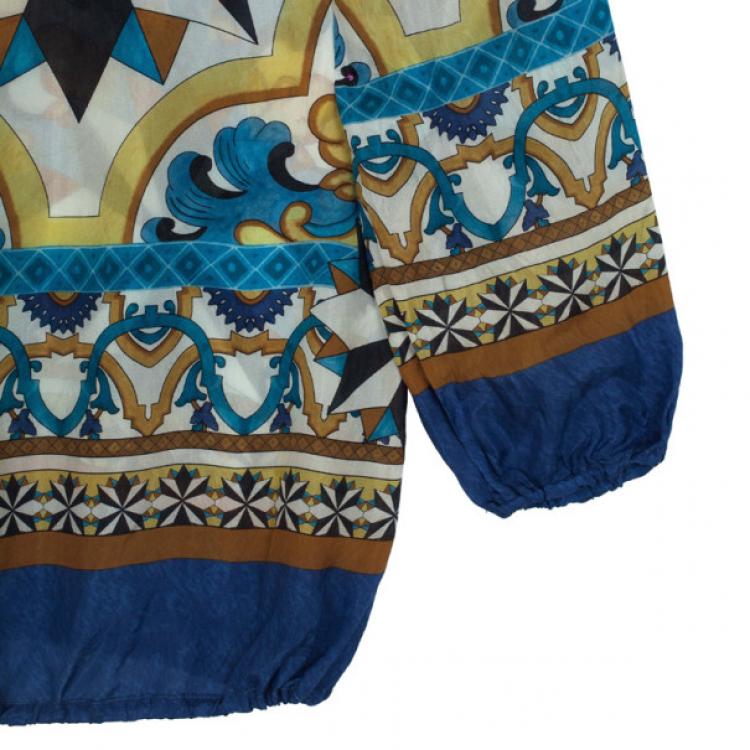 Pre Owned Philosophy di Alberta Ferretti Printed Silk Top M