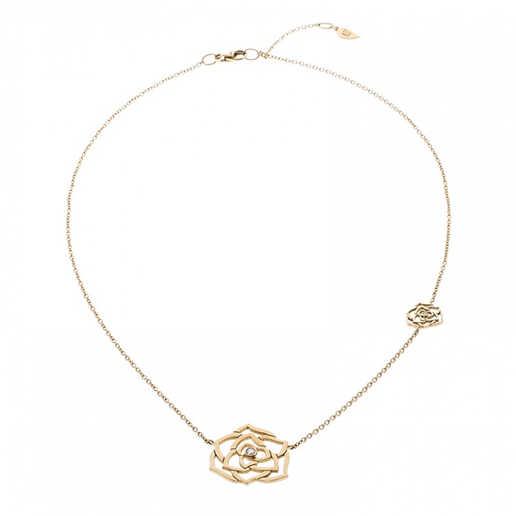 Pre Owned Piaget Rose Diamond 18k Rose Gold Necklace 