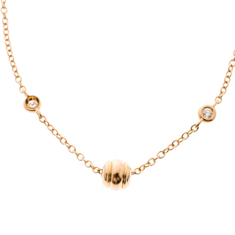 Pre Owned Piaget Possession Diamond 18k Rose Gold Bracelet 18cm