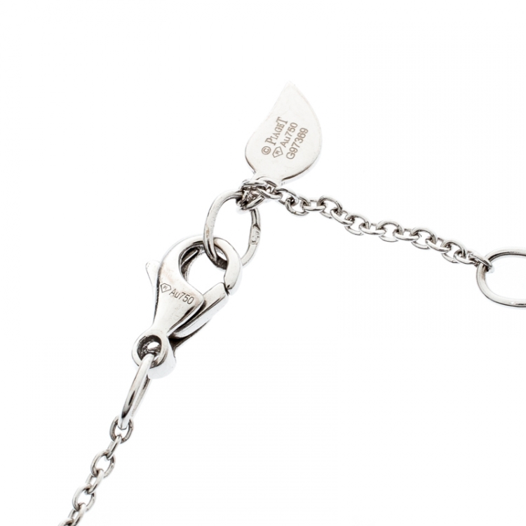 Pre Owned Piaget Rose Diamond 18k White Gold Bracelet 