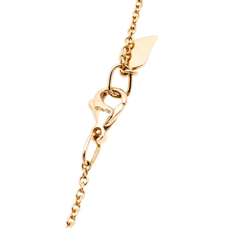 Pre Owned Piaget Rose Diamond 18k Rose Gold Pendant Necklace