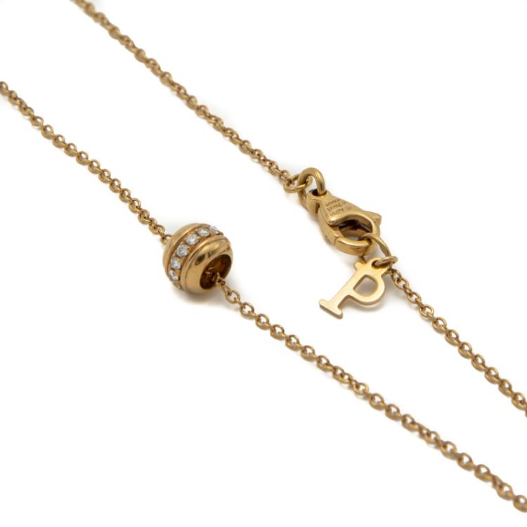 Pre Owned Piaget 18K Rose Gold Possession Diamonds Necklace
