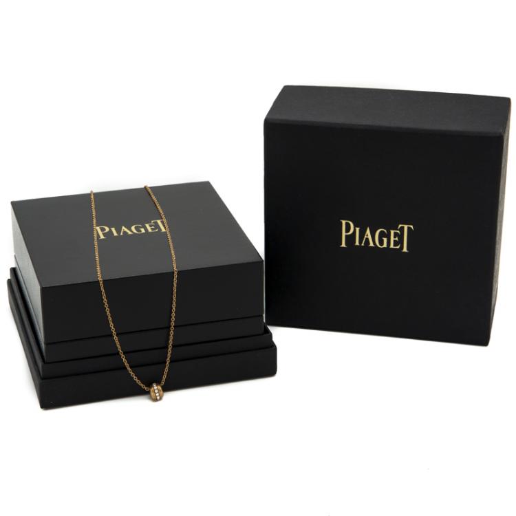 Pre Owned Piaget 18K Rose Gold Possession Diamonds Necklace