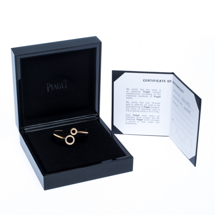 Pre Owned Piaget Possession Diamond 18K Rose Gold Adjustable Bypass Bracelet 16