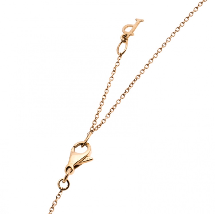 Pre Owned Piaget Possession Diamond 18K Rose Gold Pendant Necklace