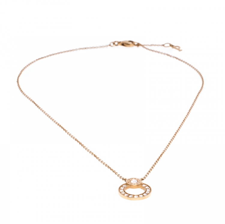 Pre Owned Piaget Possession Diamond 18K Rose Gold Pendant Necklace