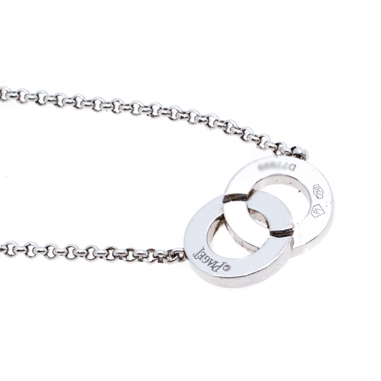 Pre Owned Piaget Possession Toi & Moi Diamond 18K White Gold Pendant Necklace