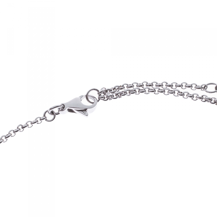 Pre Owned Piaget Possession Toi & Moi Diamond 18K White Gold Necklace