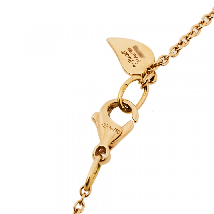 Pre Owned Piaget Rose Diamond 18k Rose Gold Pendant Necklace