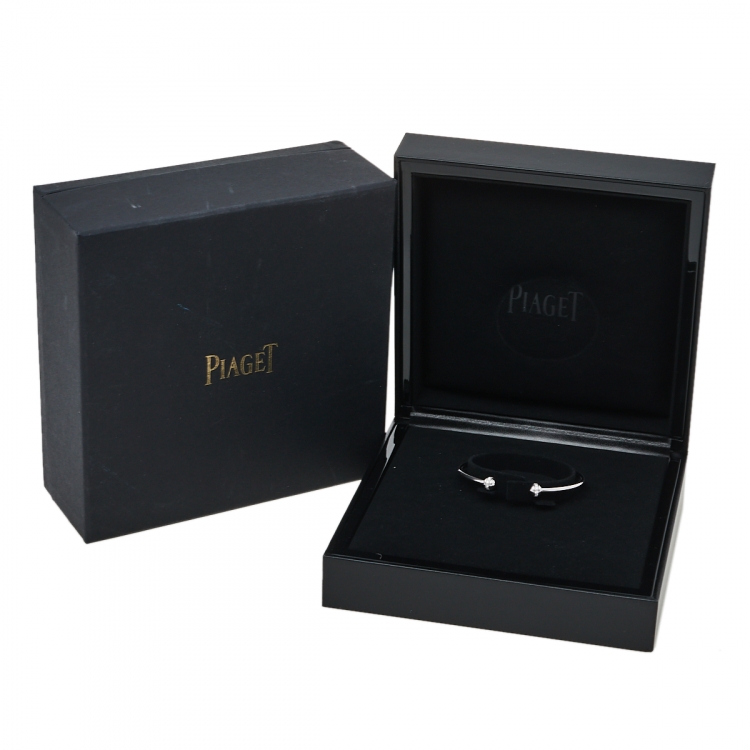 Pre Owned Piaget Possession Diamond 18K White Gold Cuff Bracelet 15