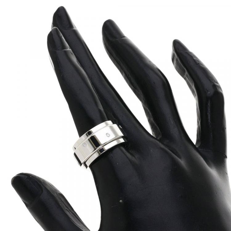 Pre Owned Piaget Possession 18K White Gold Diamond Ring EU 52