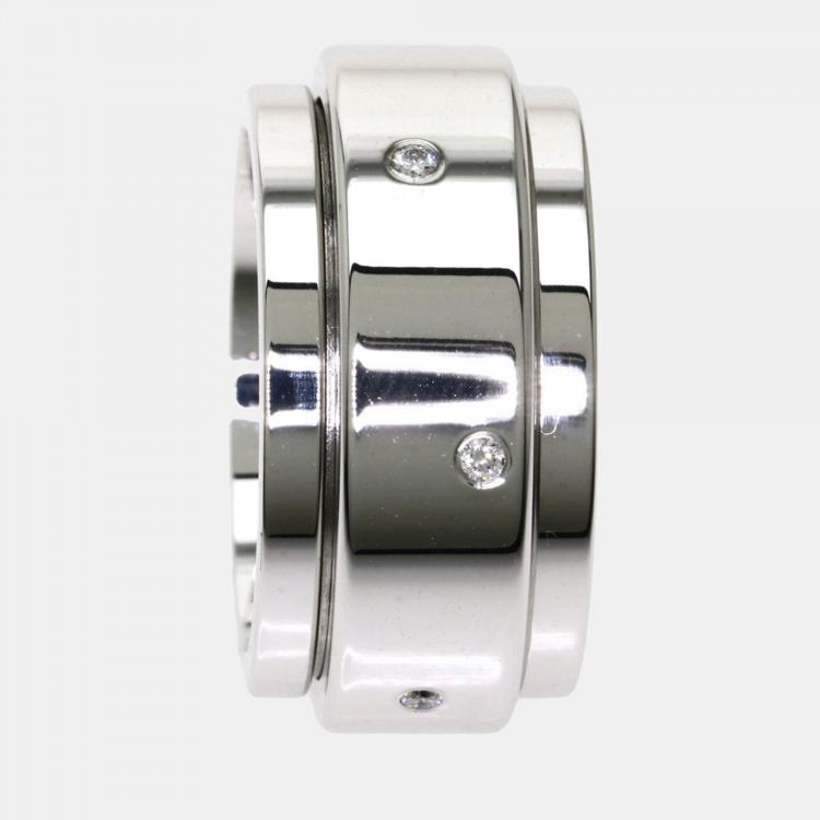 Pre Owned Piaget Possession 18K White Gold Diamond Ring EU 52