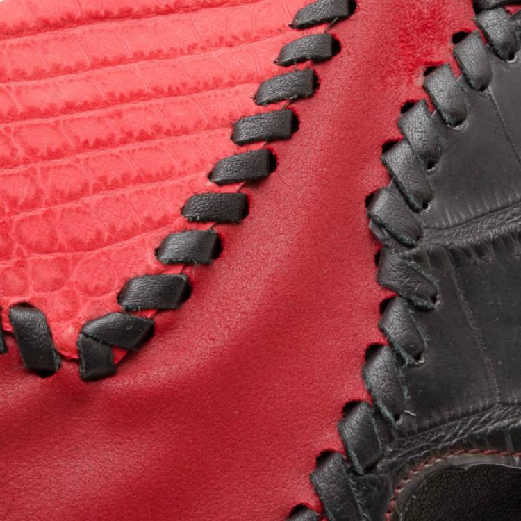 Pre Owned Pierre Balmain Red Ultimate Croco Clutch