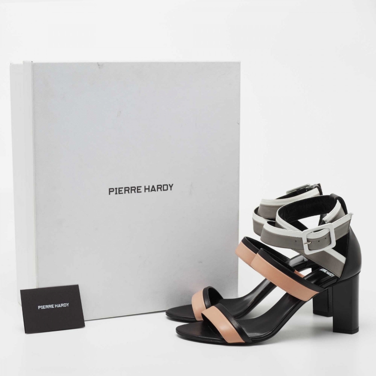 Pre Owned Pierre Hardy Multicolor Leather Block Heel Sandals Size 40