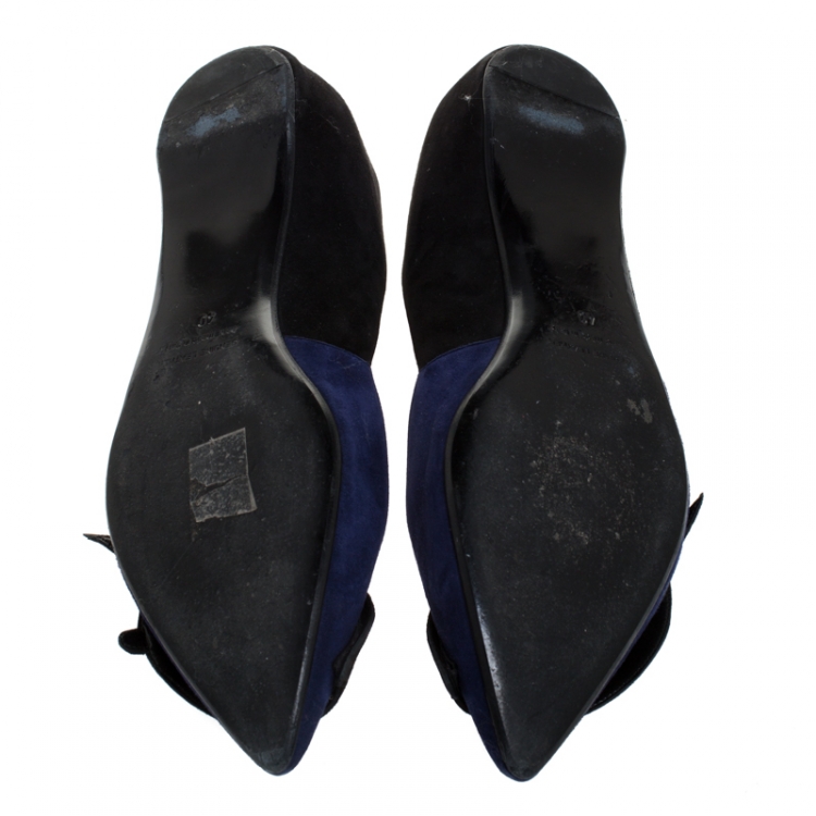 Pre Owned Pierre Hardy Multicolor Suede Oh Roy Eye Ballet Flats Size 40