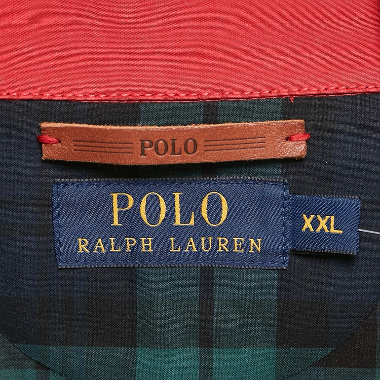 Pre Owned Polo Ralph Lauren Red Cotton Clasp Detail Fireman Jacket XXL