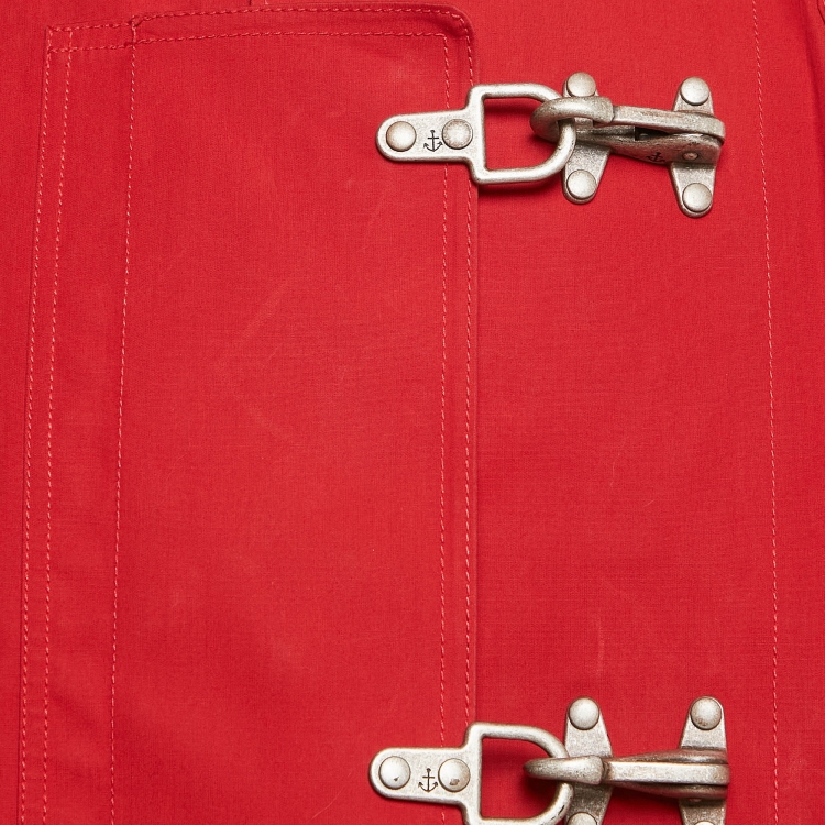 Pre Owned Polo Ralph Lauren Red Cotton Clasp Detail Fireman Jacket XXL