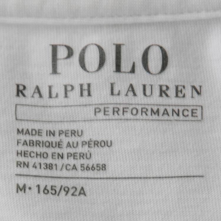 Pre Owned Polo Ralph Lauren White Cotton Polo Bear US Open Print T-Shirt M