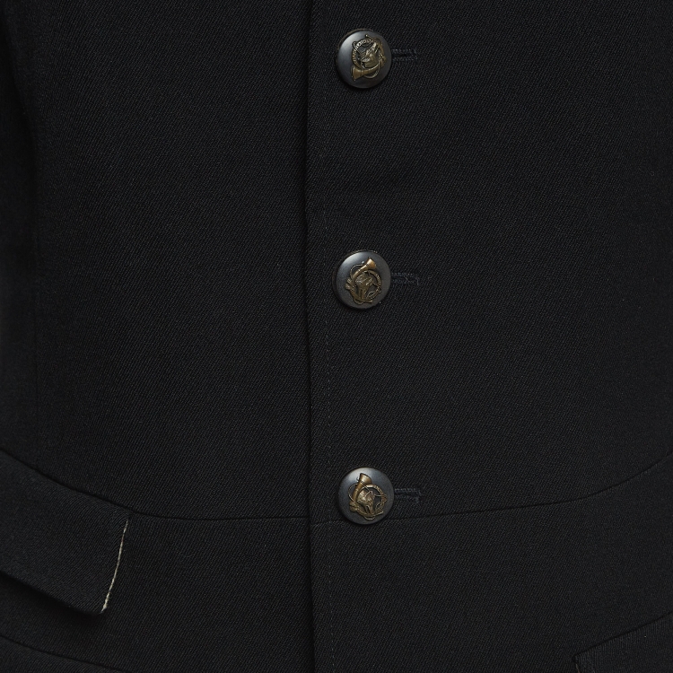 Pre Owned Polo Ralph Lauren Black Wool Single Breasted Blazer M