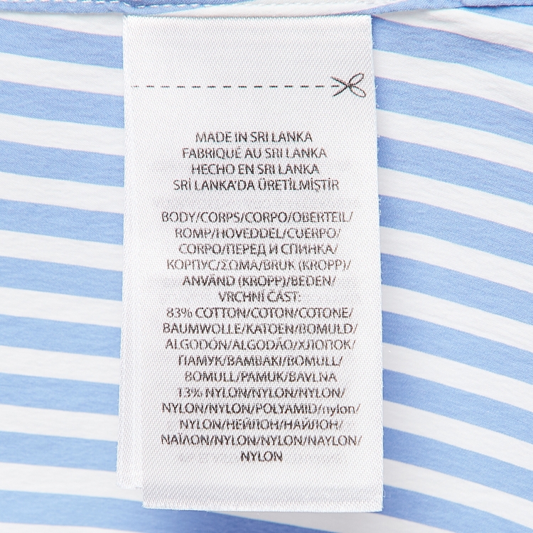 Pre Owned Polo Ralph Lauren Blue Striped Cotton Slim Stretch Shirt S