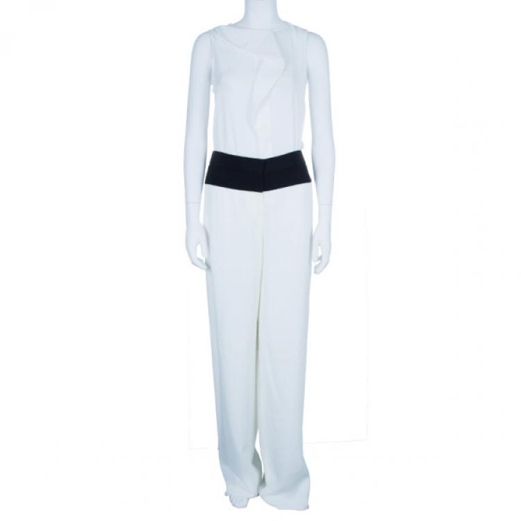 Pre Owned Prabal Gurung Wide Leg Tuxedo Pants S