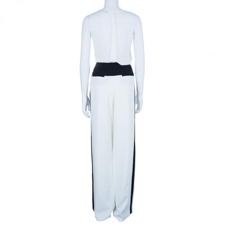 Pre Owned Prabal Gurung Wide Leg Tuxedo Pants S