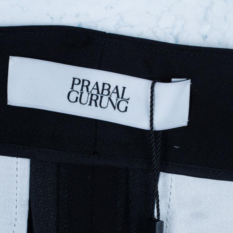 Pre Owned Prabal Gurung Wide Leg Tuxedo Pants S