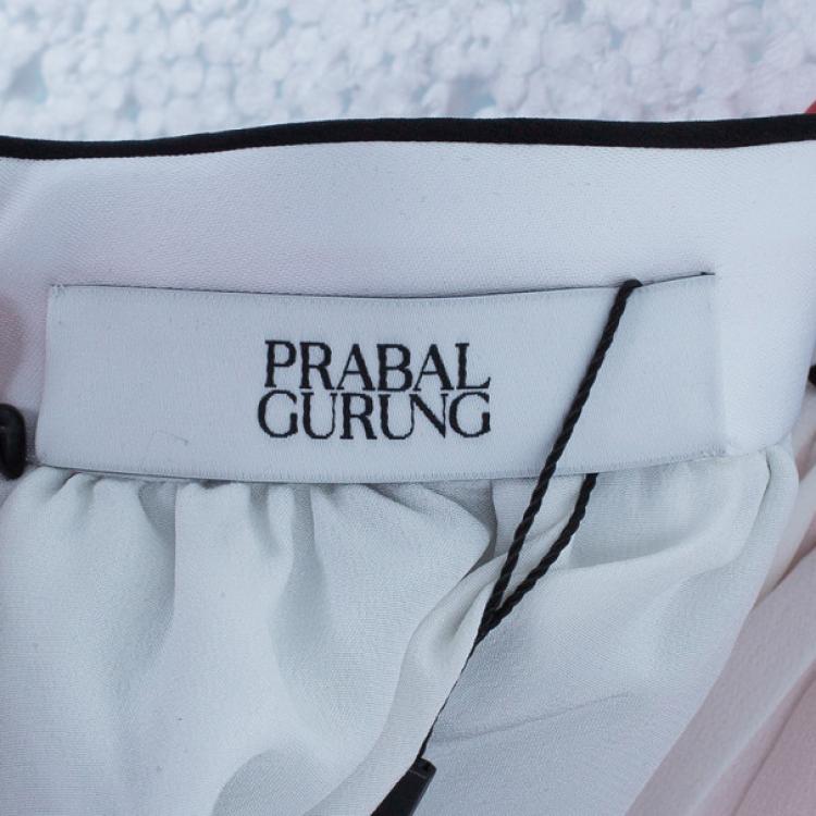 مملوكة مسبقًا Prabal Gurung Rose Gathered Flounce Skirt S