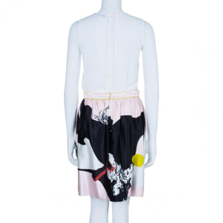 Pre Owned Prabal Gurung Floral Flounce Skirt S