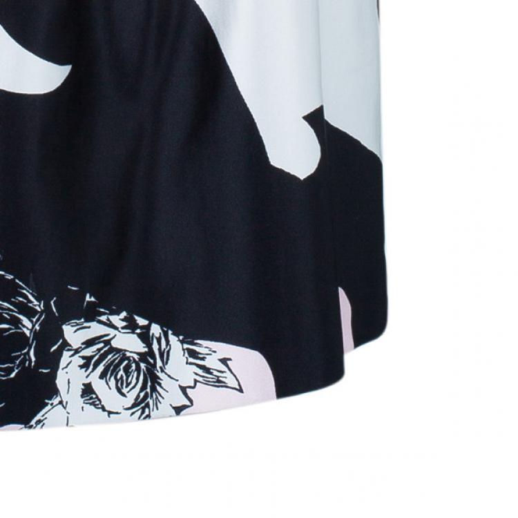 Pre Owned Prabal Gurung Floral Flounce Skirt S