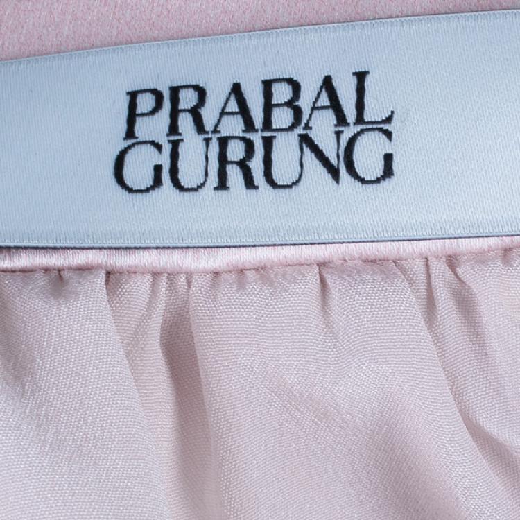 Pre Owned Prabal Gurung Floral Flounce Skirt S