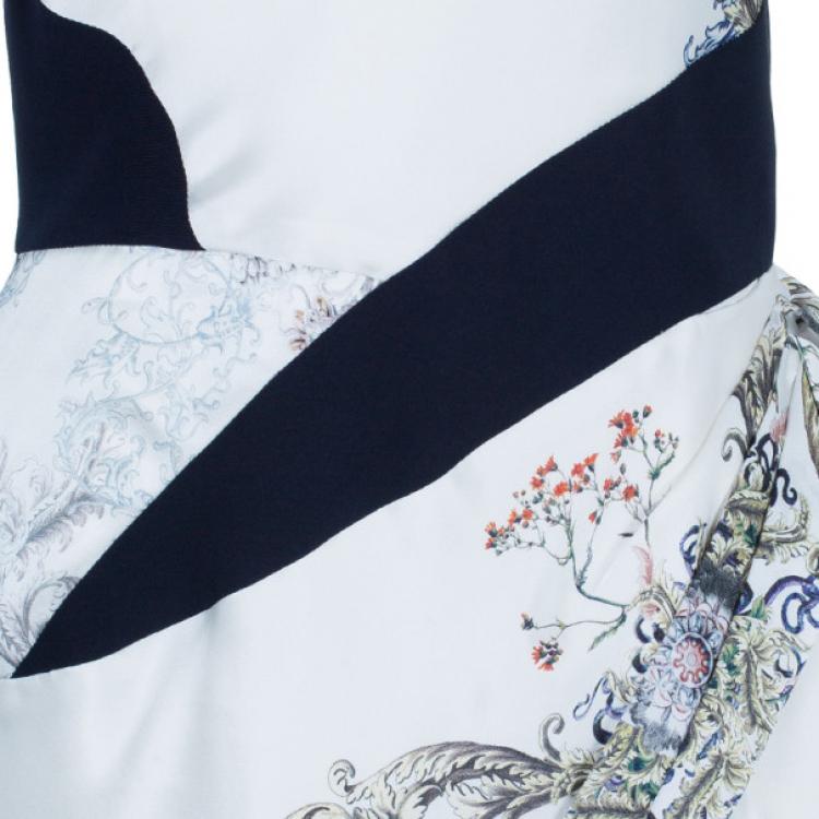 مملوكة مسبقًا Prabal Gurung Sleeveless Printed Ruched Dress S