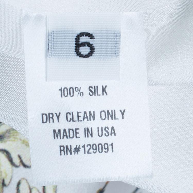 Pre Owned Prabal Gurung Sleeveless Printed Ruched Dress M