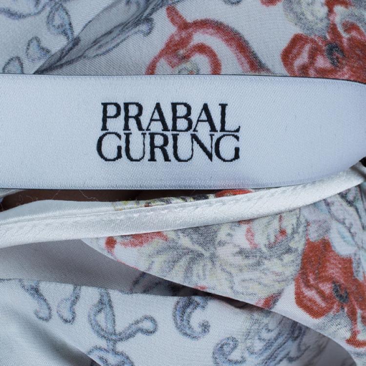 Pre Owned Prabal Gurung Silk Printed Top M