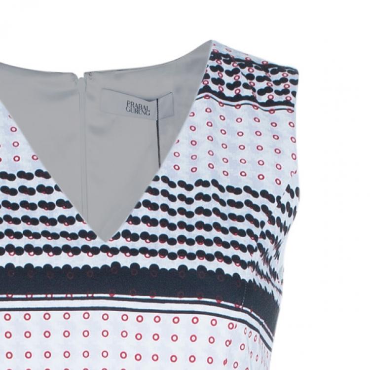 Pre Owned Prabal Gurung Dotted Seam Dress S