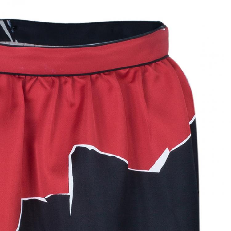 Pre Owned Prabal Gurung Floral Flounce Skirt M