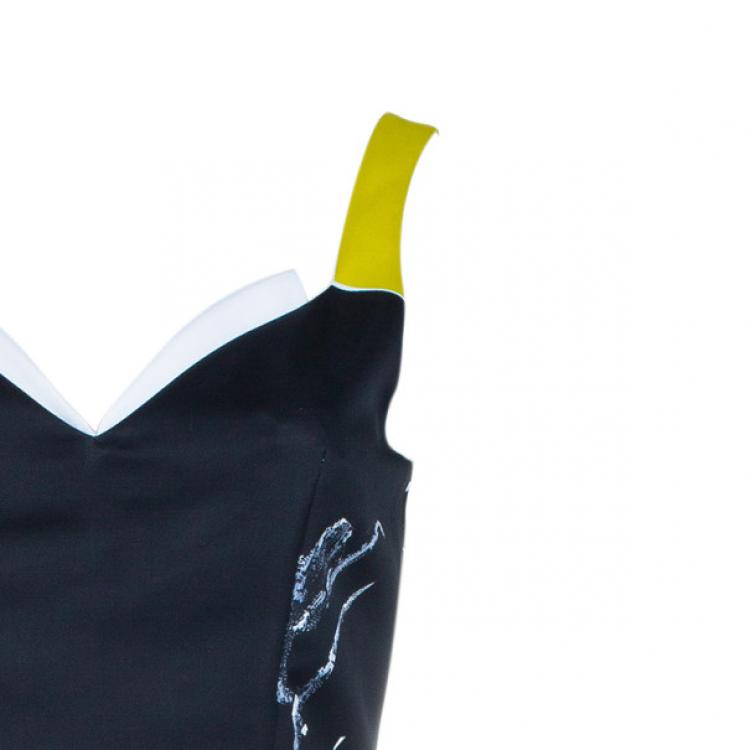 Pre Owned Prabal Gurung Floral Printed Bustier Dress S