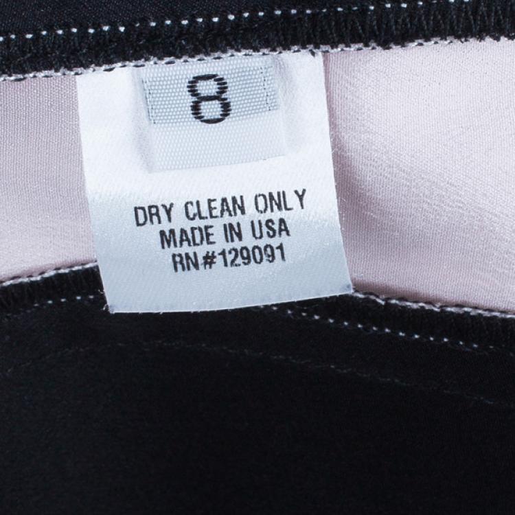 Pre Owned Prabal Gurung Contrast Striped Silk Pants M